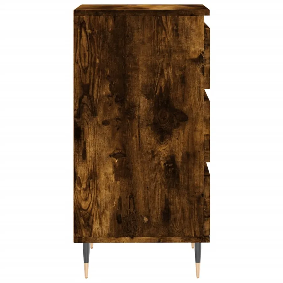 Buffet chêne fumé 40x35x70 cm bois d'ingénierie - 7