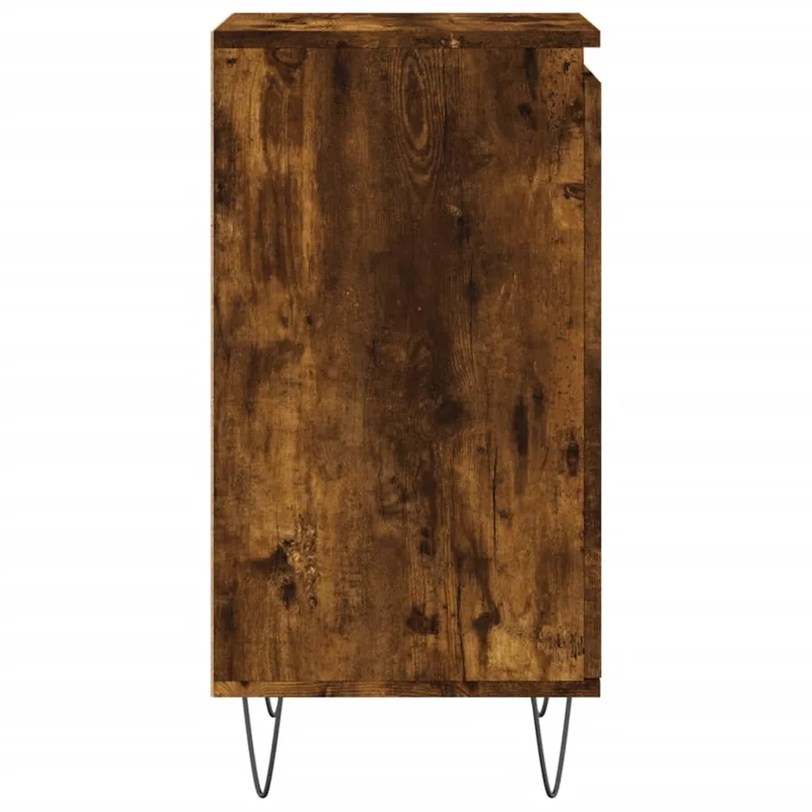Buffets 2 pcs chêne fumé 40x35x70 cm bois d'ingénierie - 8