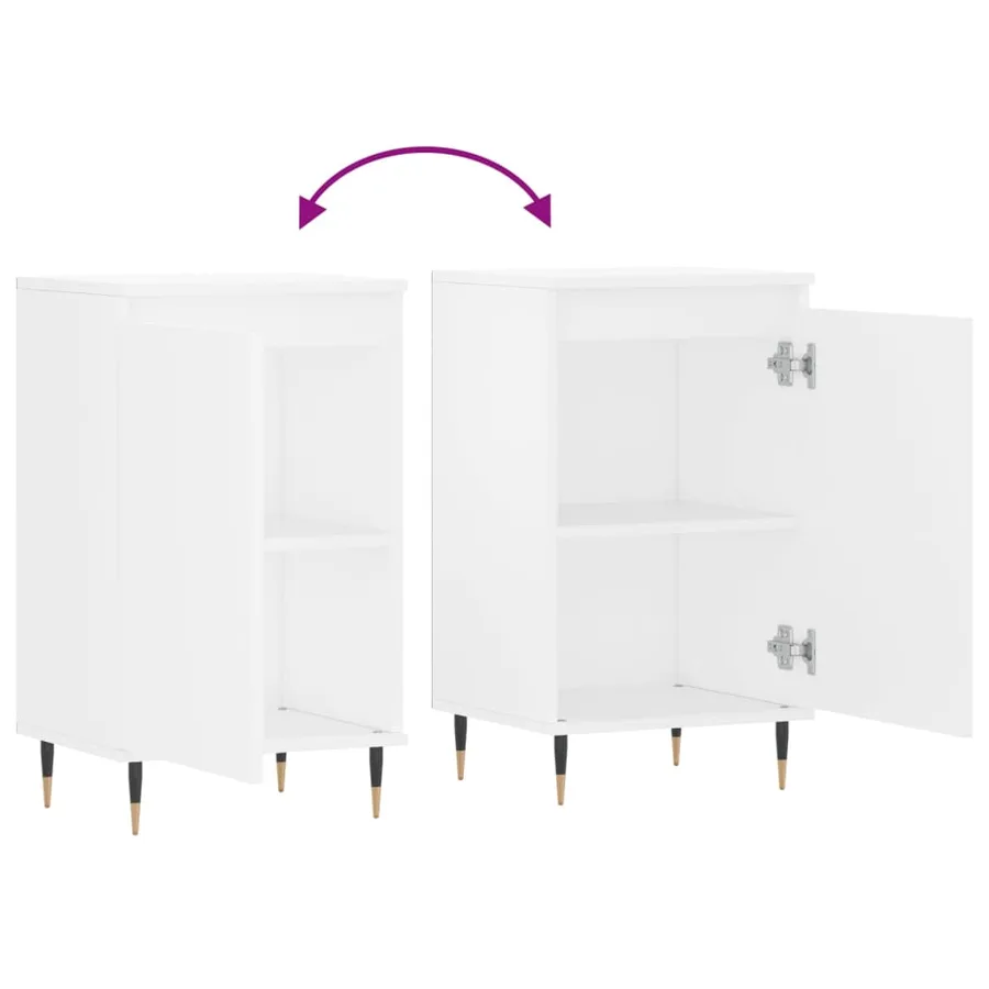 Buffets 2 pcs blanc 40x35x70 cm bois d’ingénierie - 10