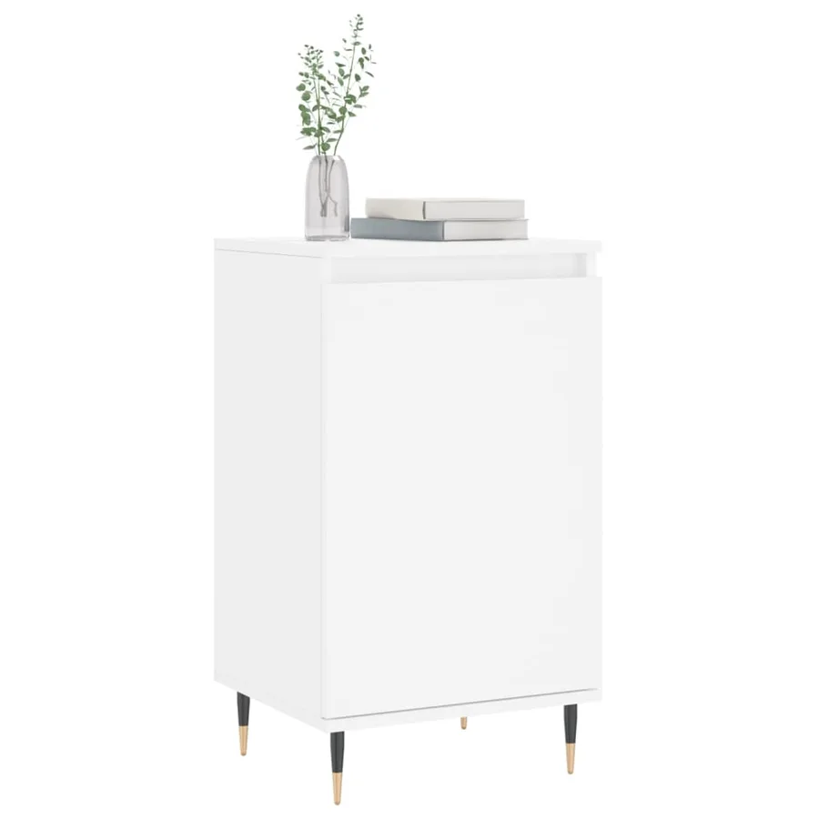 Buffets 2 pcs blanc 40x35x70 cm bois d’ingénierie - 3