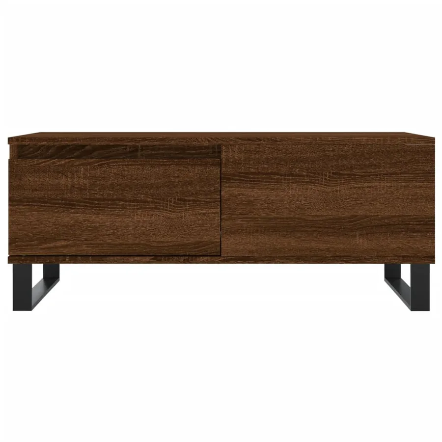 Table basse Chêne marron 90x50x36,5 cm Bois d'ingénierie - 5