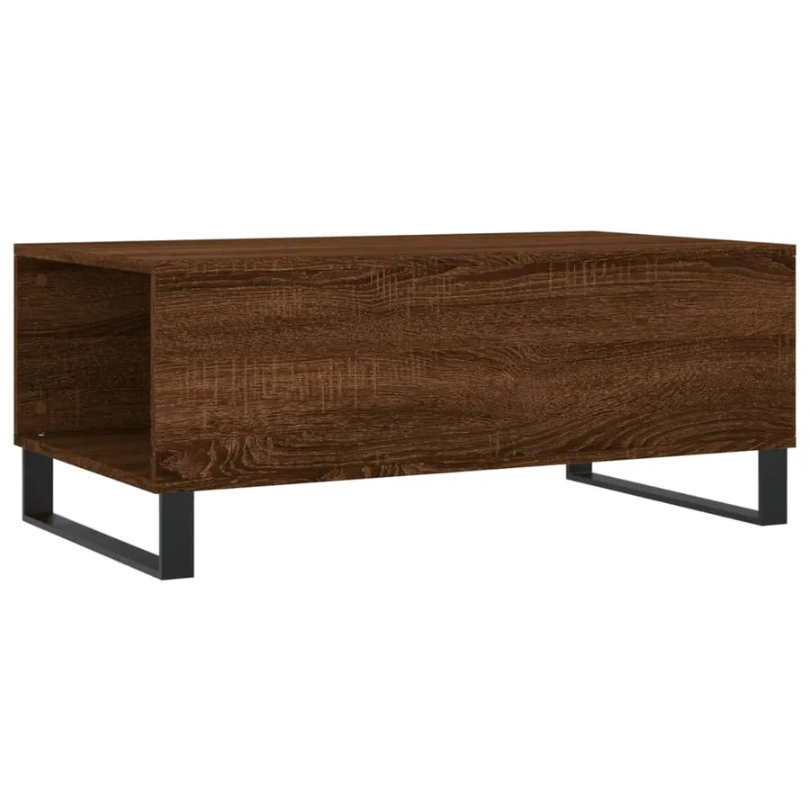 Table basse Chêne marron 90x50x36,5 cm Bois d'ingénierie - 8