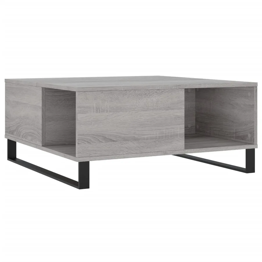 Table basse sonoma gris 80x80x36,5 cm bois d'ingénierie - 2