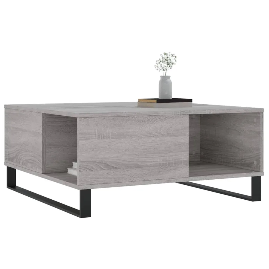 Table basse sonoma gris 80x80x36,5 cm bois d'ingénierie - 3