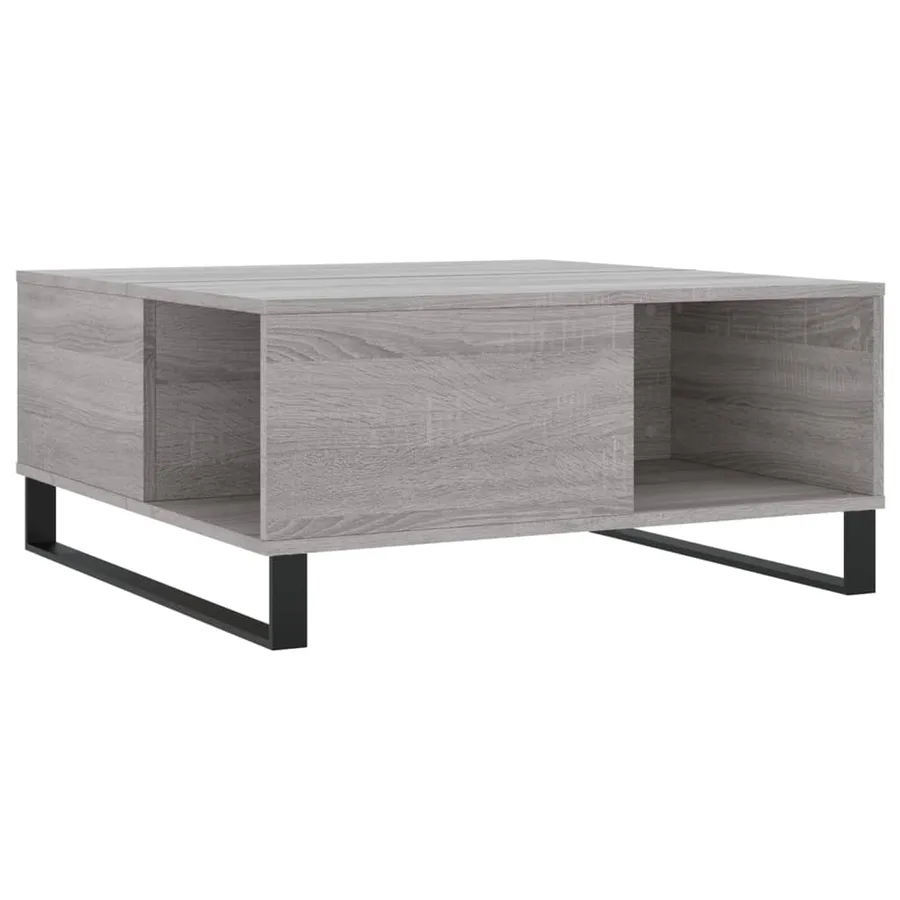 Table basse sonoma gris 80x80x36,5 cm bois d'ingénierie - 6