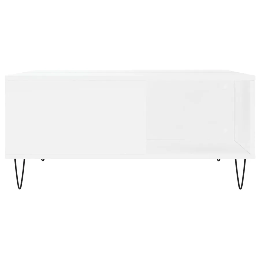Table basse blanc 80x80x36,5 cm bois d'ingénierie - 4