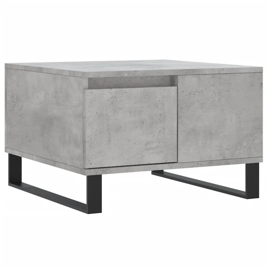 Table basse gris béton 55x55x36,5 cm bois d'ingénierie - 2