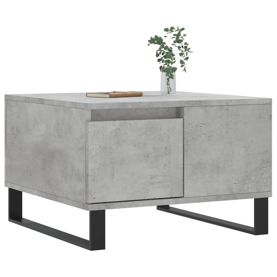 Table basse gris béton 55x55x36,5 cm bois d'ingénierie - 3