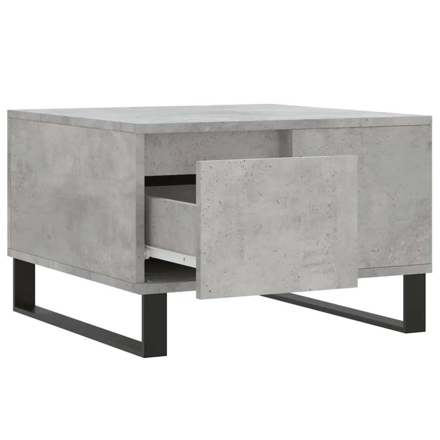 Table basse gris béton 55x55x36,5 cm bois d'ingénierie - 6