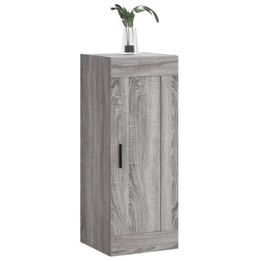Armoire murale sonoma gris 34,5x34x90 cm bois d'ingénierie - 4