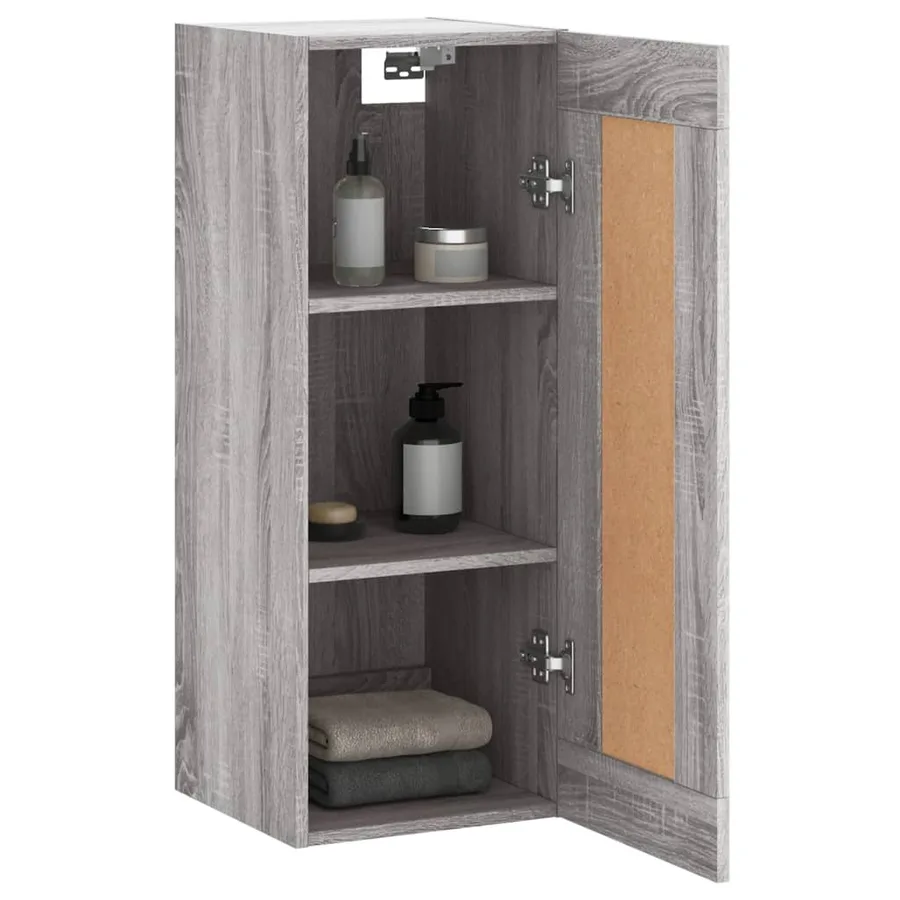Armoire murale sonoma gris 34,5x34x90 cm bois d'ingénierie - 5