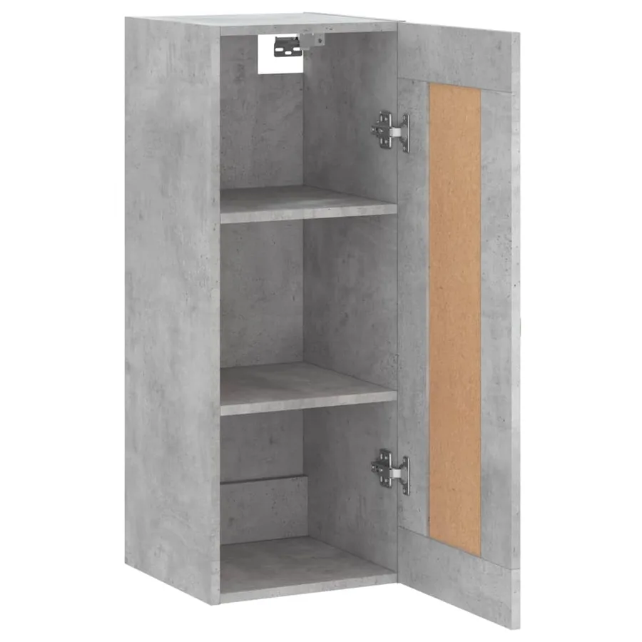 Armoire murale gris béton 34,5x34x90 cm bois d'ingénierie - 7