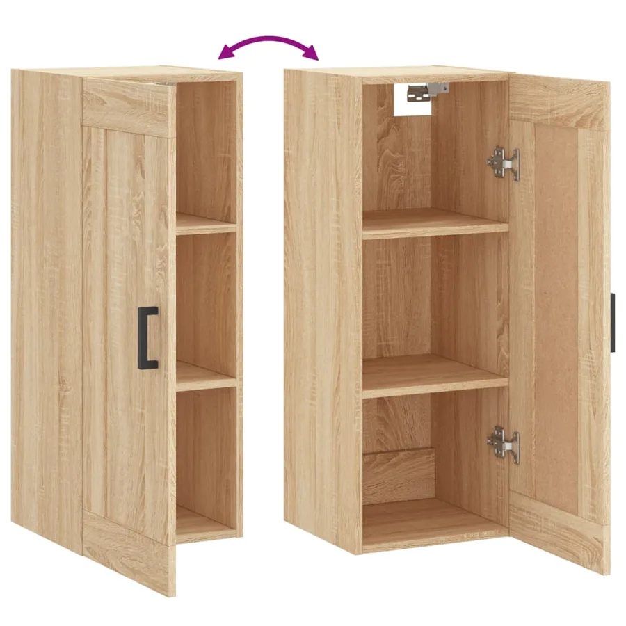 Armoire murale chêne sonoma 34,5x34x90 cm bois d'ingénierie - 10