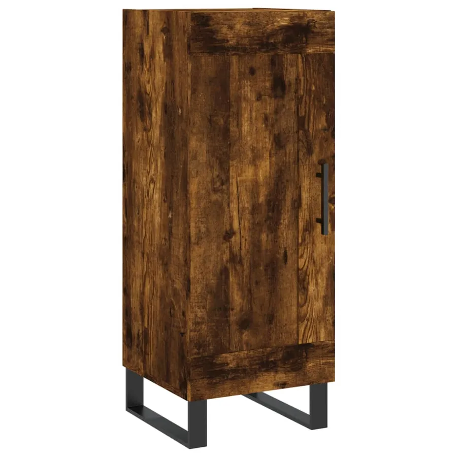 Buffet Chêne fumé 34,5x34x90 cm Bois d'ingénierie - 2