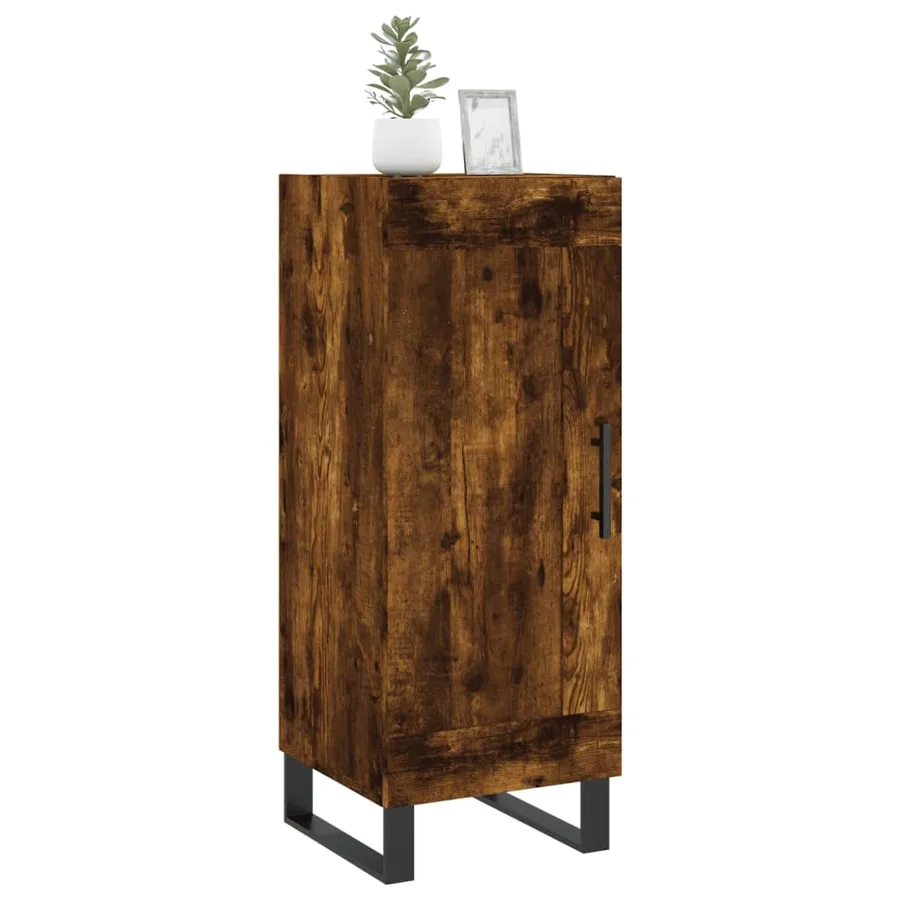 Buffet Chêne fumé 34,5x34x90 cm Bois d'ingénierie - 3