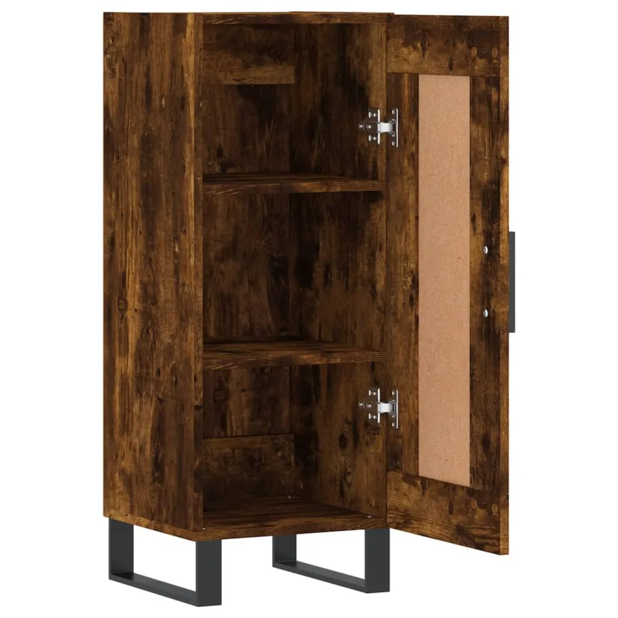 Buffet Chêne fumé 34,5x34x90 cm Bois d'ingénierie - 6