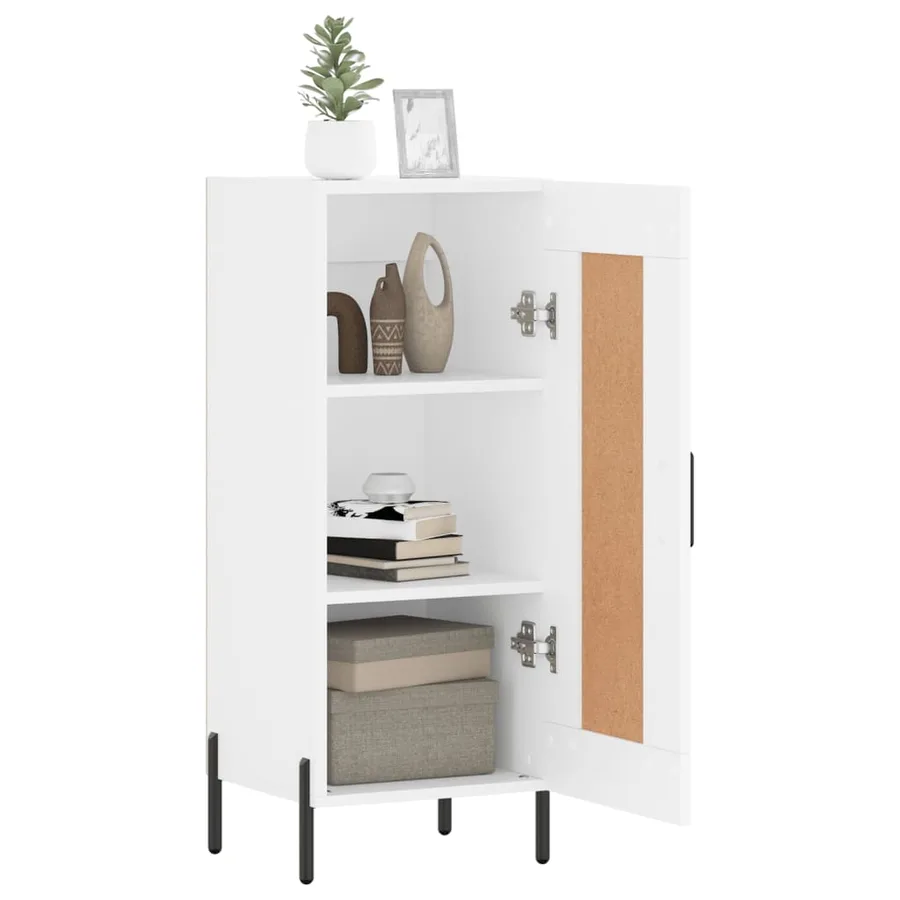 Buffet blanc 34,5x34x90 cm bois d'ingénierie - 4