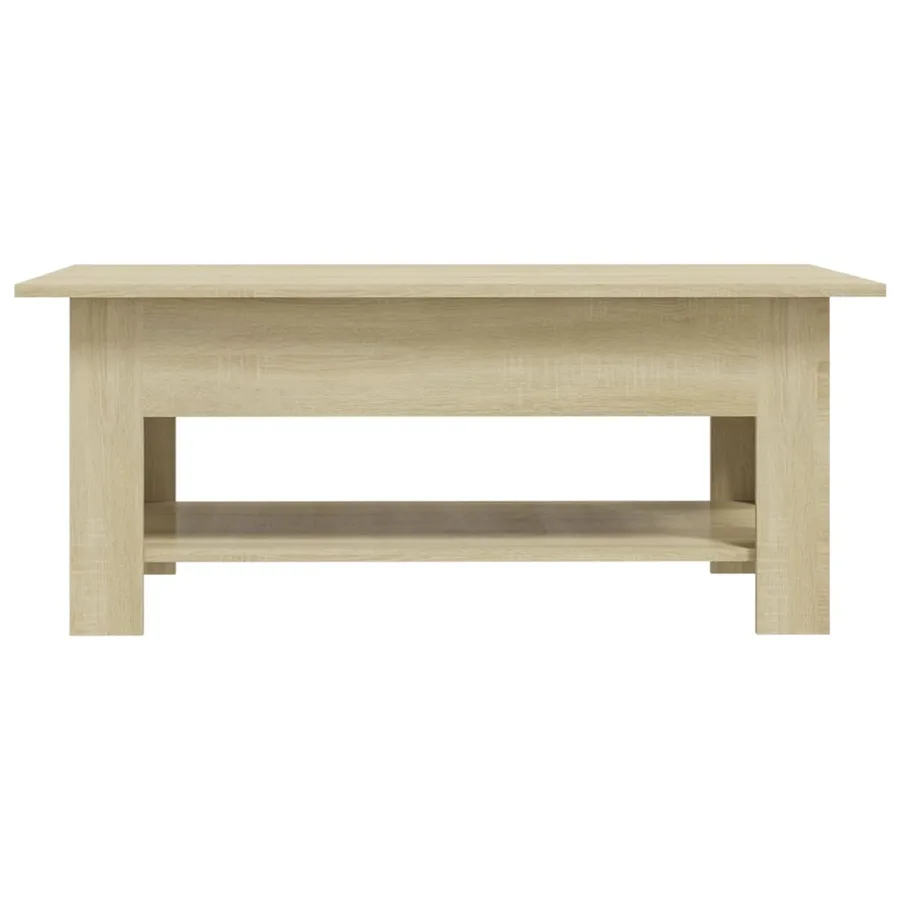 Table basse chêne sonoma 102x55x42 cm bois d'ingénierie - 4