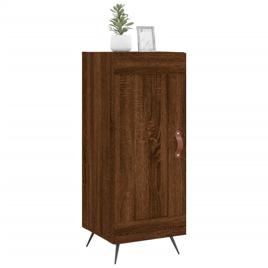 Buffet Chêne marron 34,5x34x90 cm Bois d'ingénierie - 3