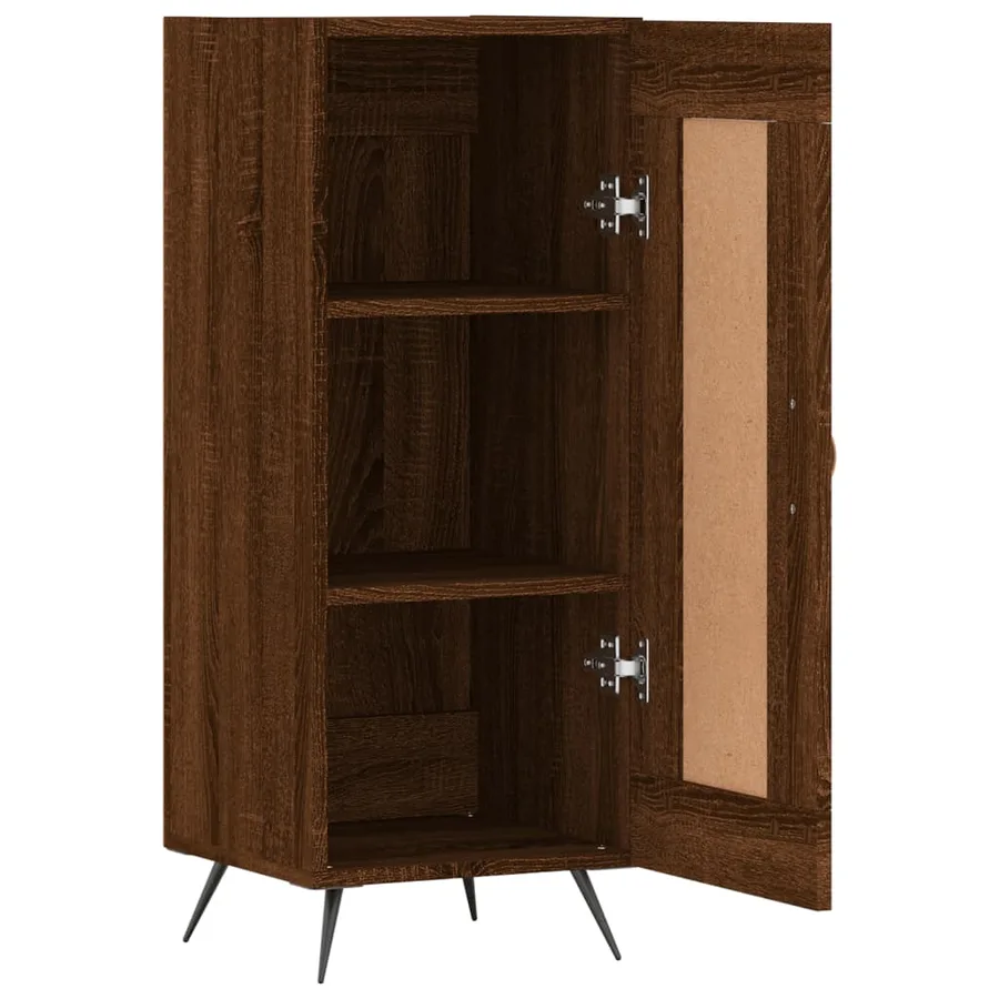 Buffet Chêne marron 34,5x34x90 cm Bois d'ingénierie - 6