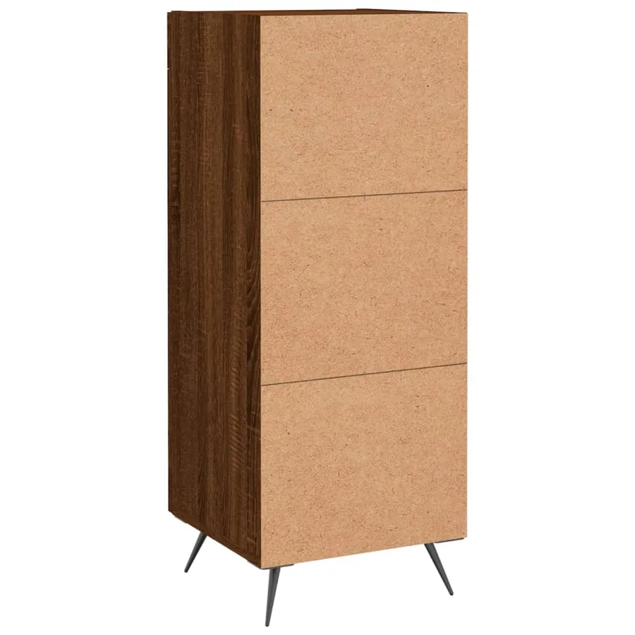 Buffet Chêne marron 34,5x34x90 cm Bois d'ingénierie - 8