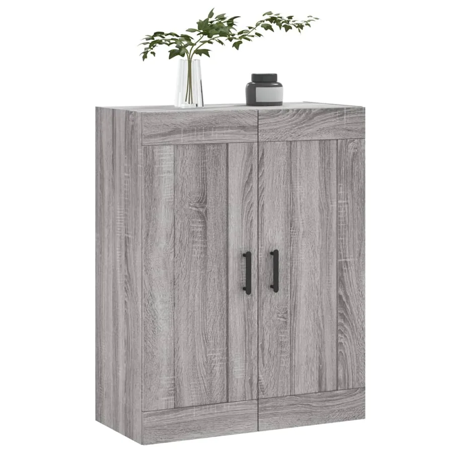 Armoire murale sonoma gris 69,5x34x90 cm bois d'ingénierie - 4