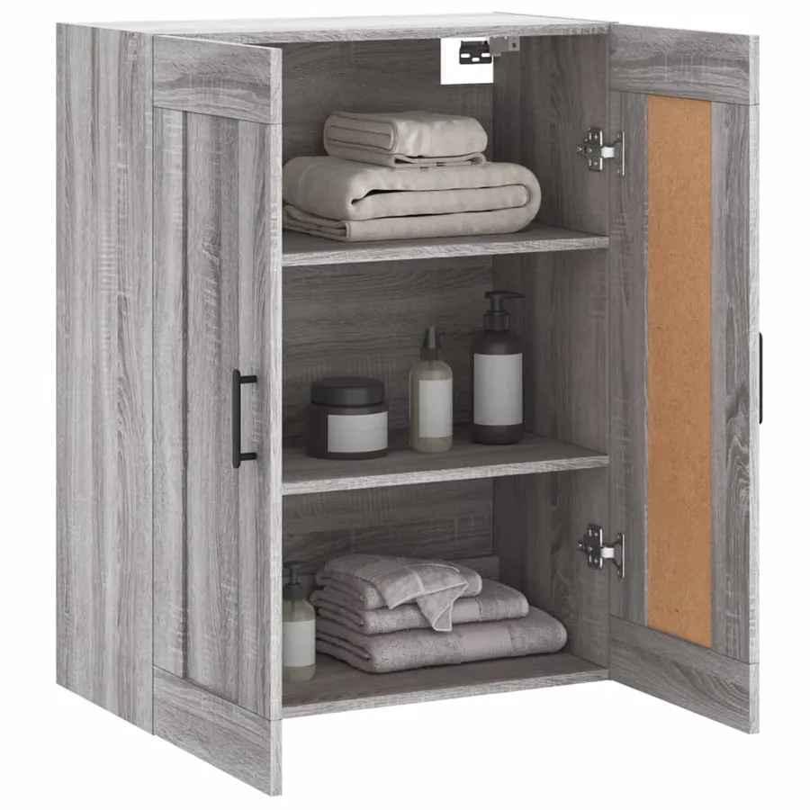 Armoire murale sonoma gris 69,5x34x90 cm bois d'ingénierie - 5