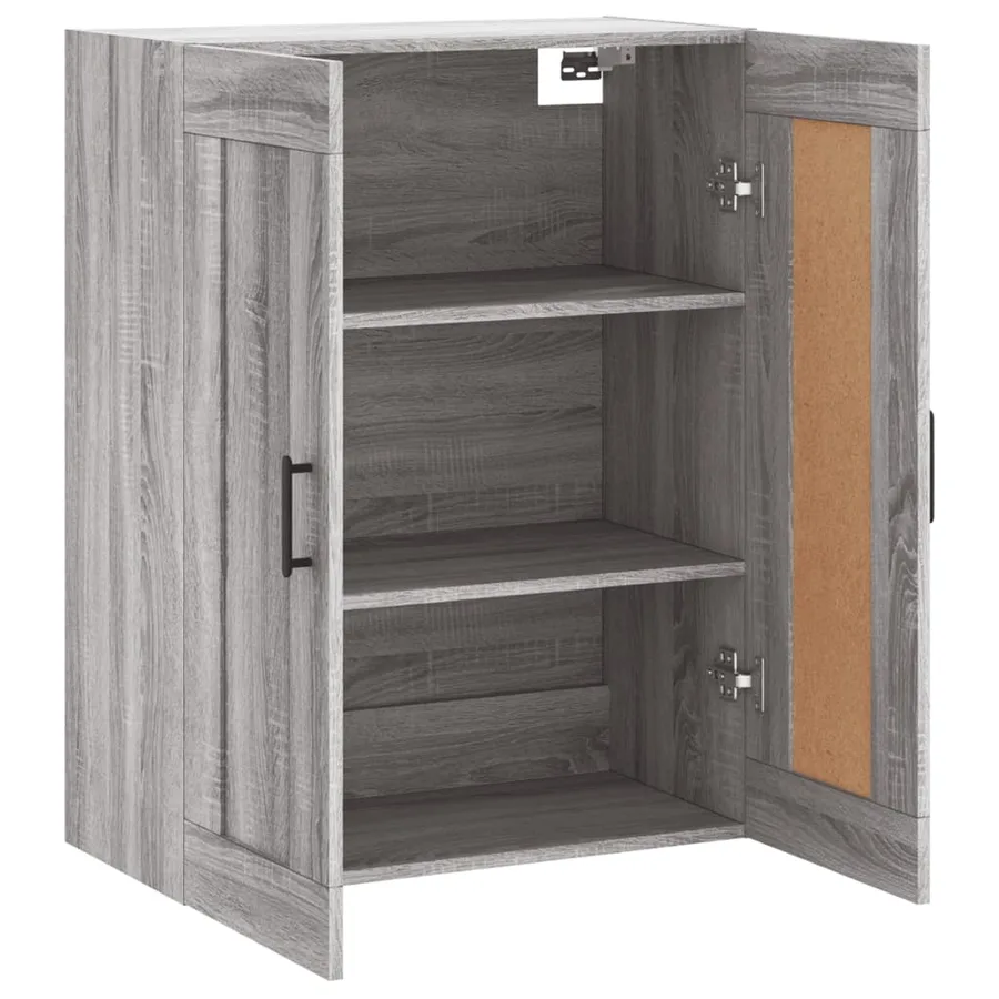 Armoire murale sonoma gris 69,5x34x90 cm bois d'ingénierie - 6
