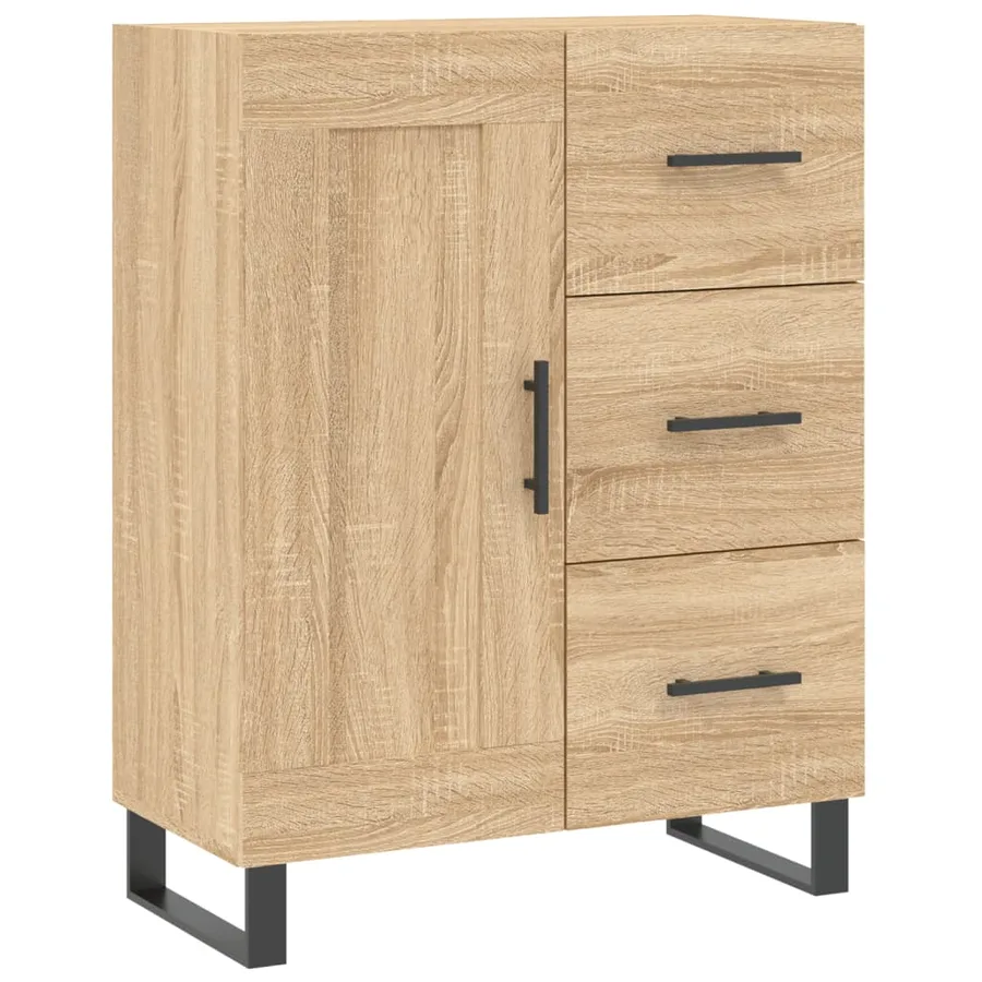 Buffet chêne sonoma 69,5x34x90 cm bois d'ingénierie - 2