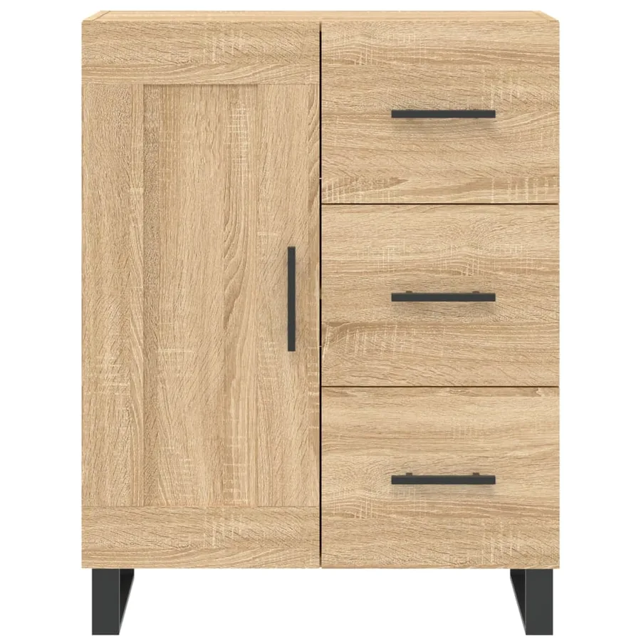 Buffet chêne sonoma 69,5x34x90 cm bois d'ingénierie - 5
