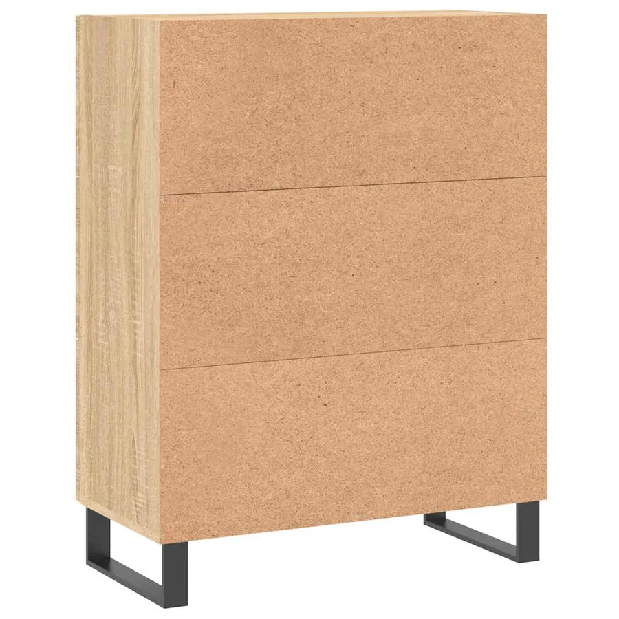 Buffet chêne sonoma 69,5x34x90 cm bois d'ingénierie - 8