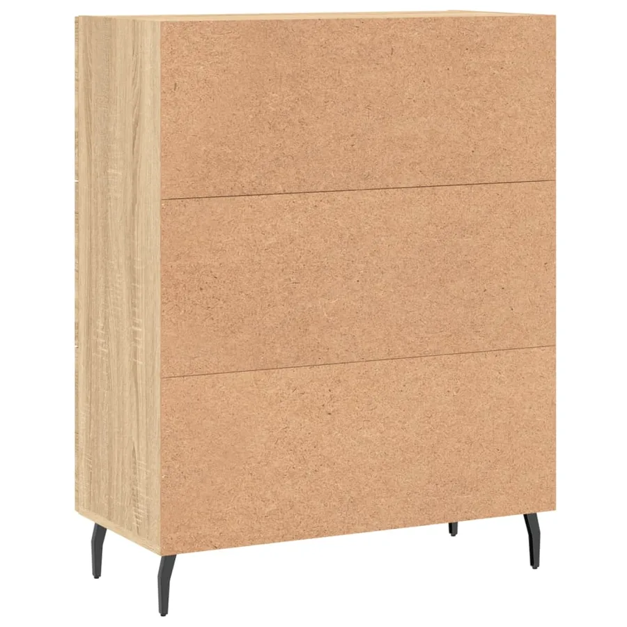 Buffet chêne sonoma 69,5x34x90 cm bois d'ingénierie - 8