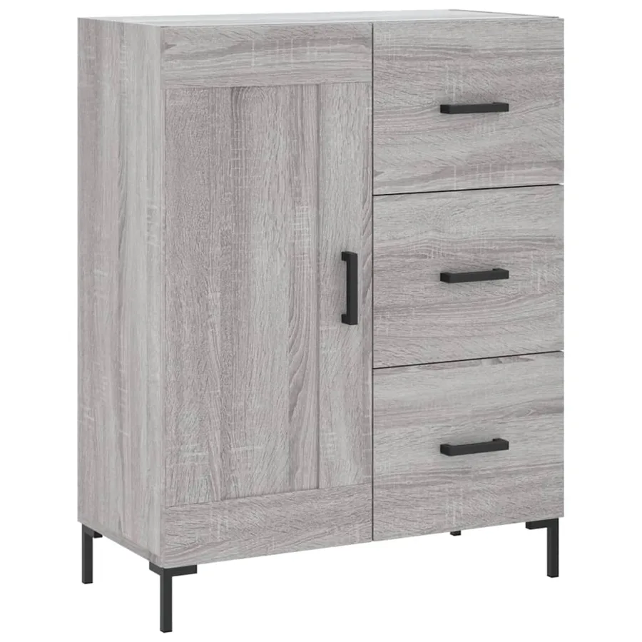 Buffet sonoma gris 69,5x34x90 cm bois d'ingénierie - 2