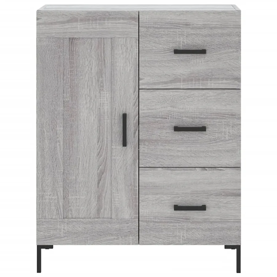 Buffet sonoma gris 69,5x34x90 cm bois d'ingénierie - 5