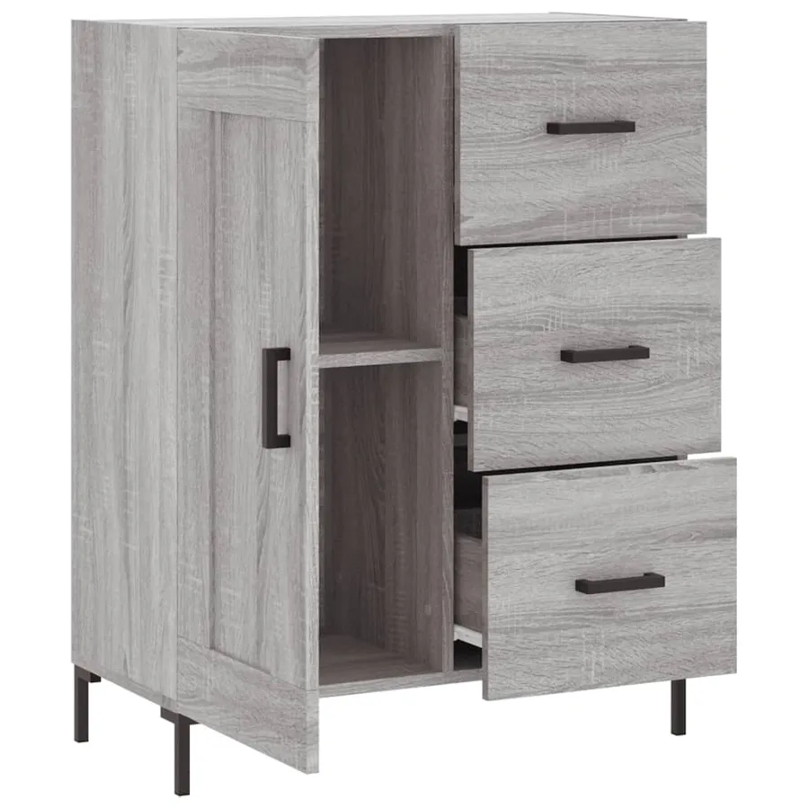 Buffet sonoma gris 69,5x34x90 cm bois d'ingénierie - 6