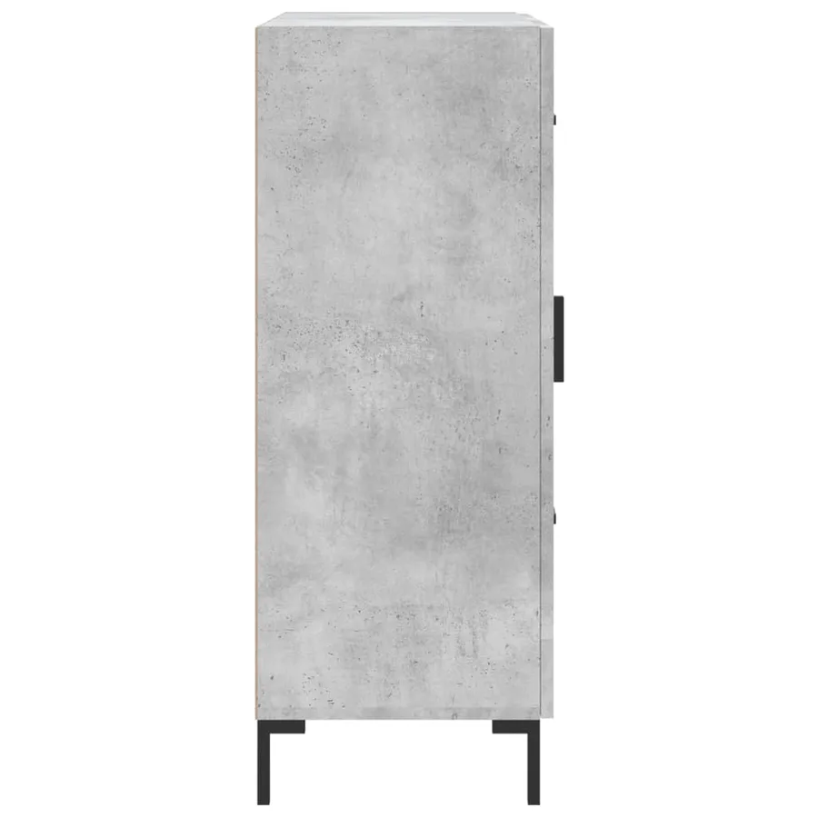 Buffet gris béton 69,5x34x90 cm bois d'ingénierie - 7
