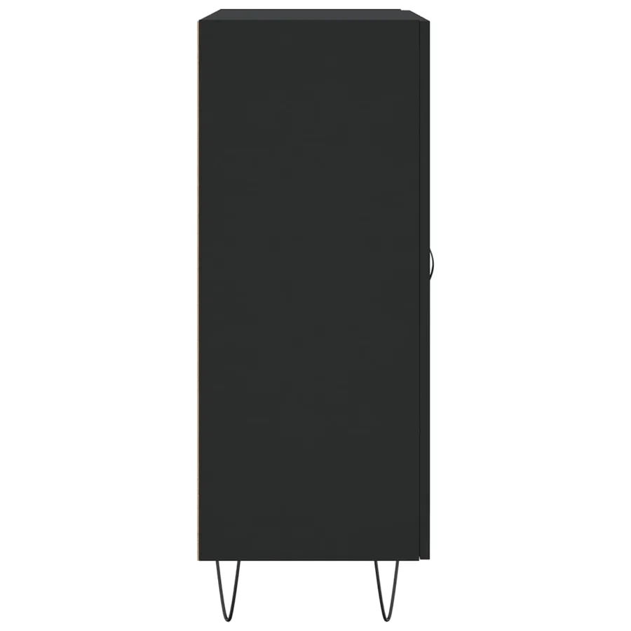 Buffet noir 69,5x34x90 cm bois d'ingénierie - 7