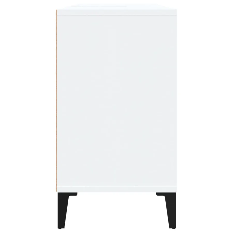 Meuble d'évier blanc 80x33x60 cm bois d'ingénierie - 8