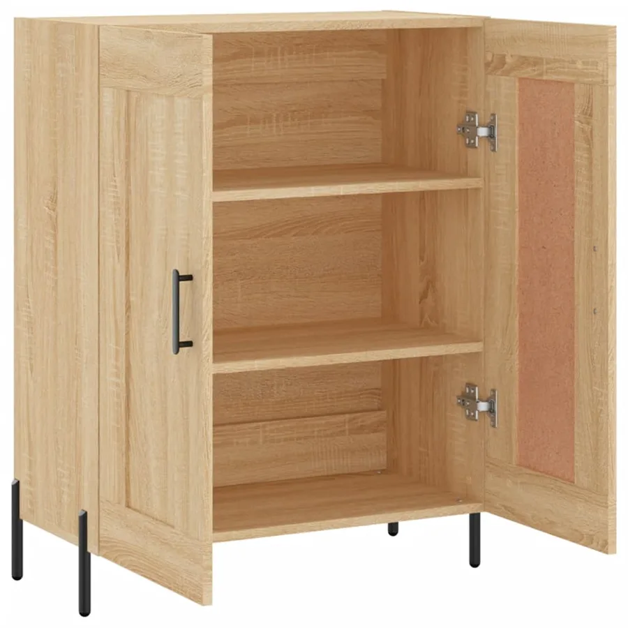 Buffet chêne sonoma 69,5x34x90 cm bois d'ingénierie - 6