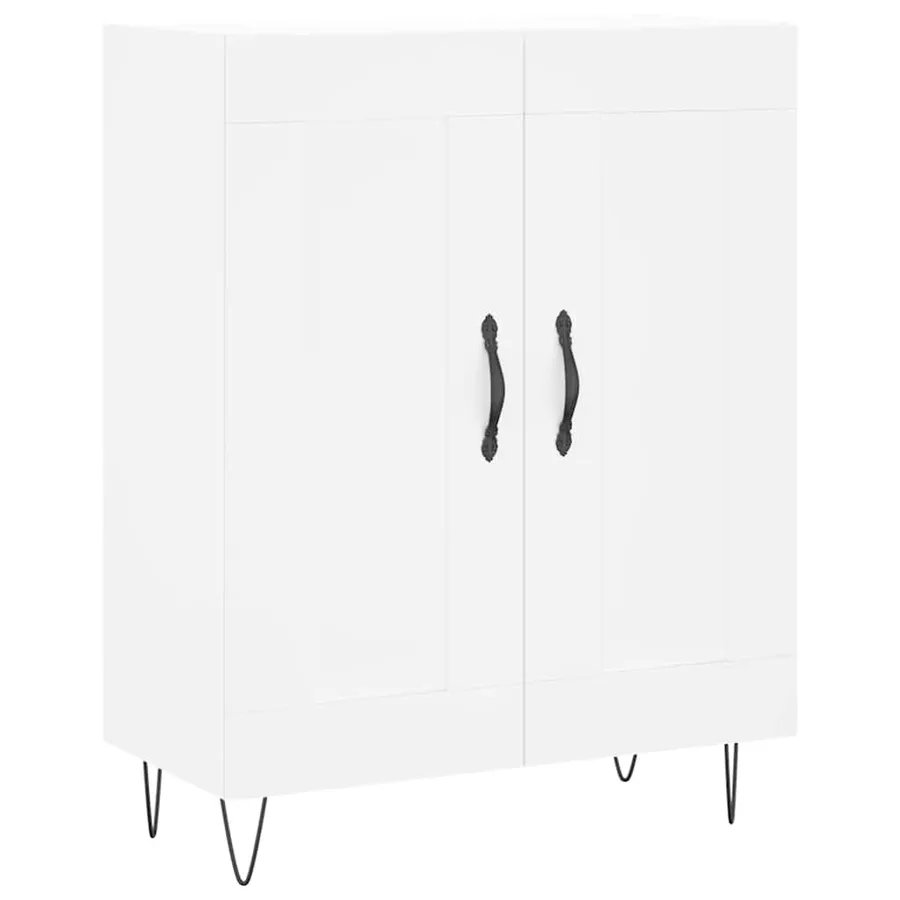 Buffet blanc 69,5x34x90 cm bois d'ingénierie - 2