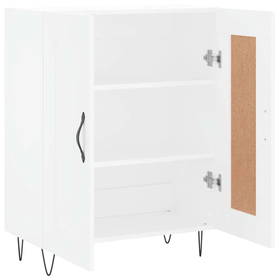 Buffet blanc 69,5x34x90 cm bois d'ingénierie - 6