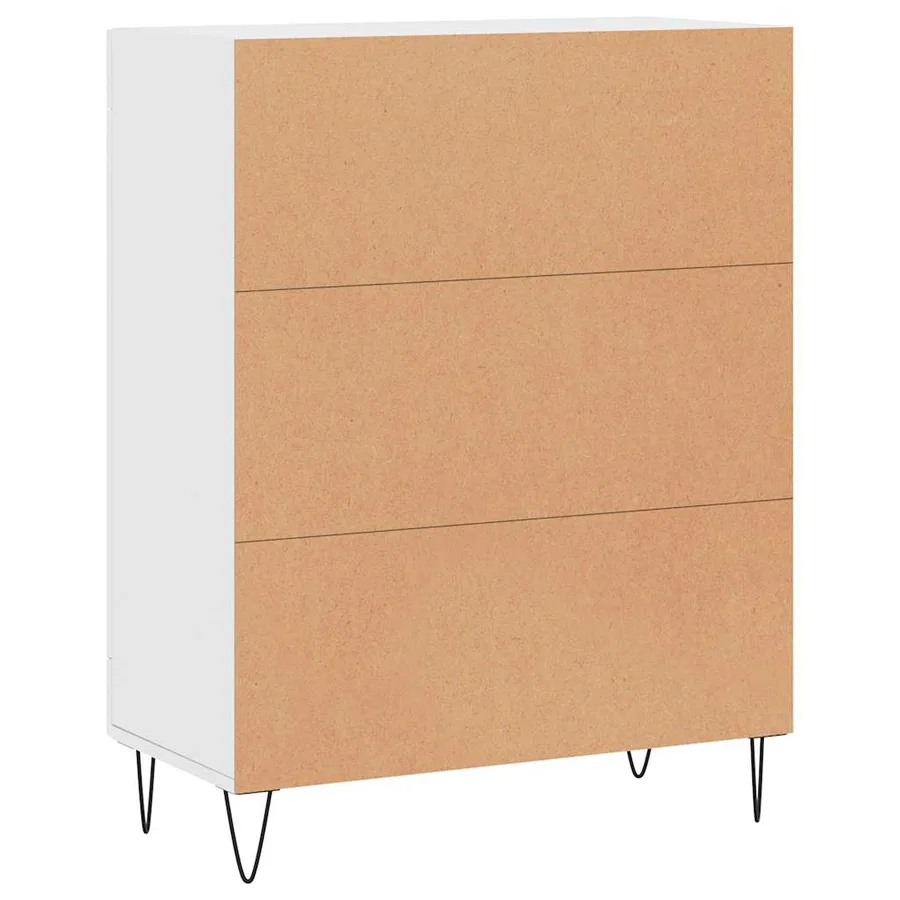 Buffet blanc 69,5x34x90 cm bois d'ingénierie - 8