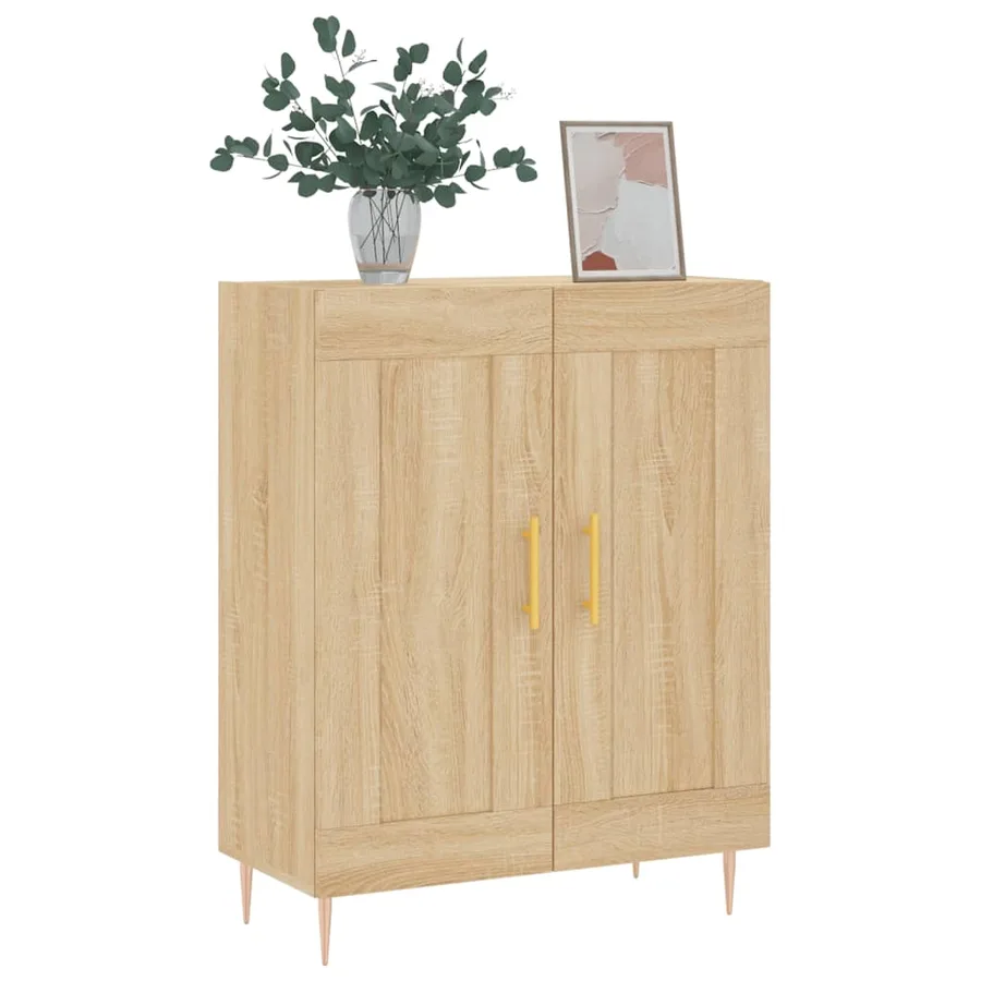 Buffet chêne sonoma 69,5x34x90 cm bois d'ingénierie - 3