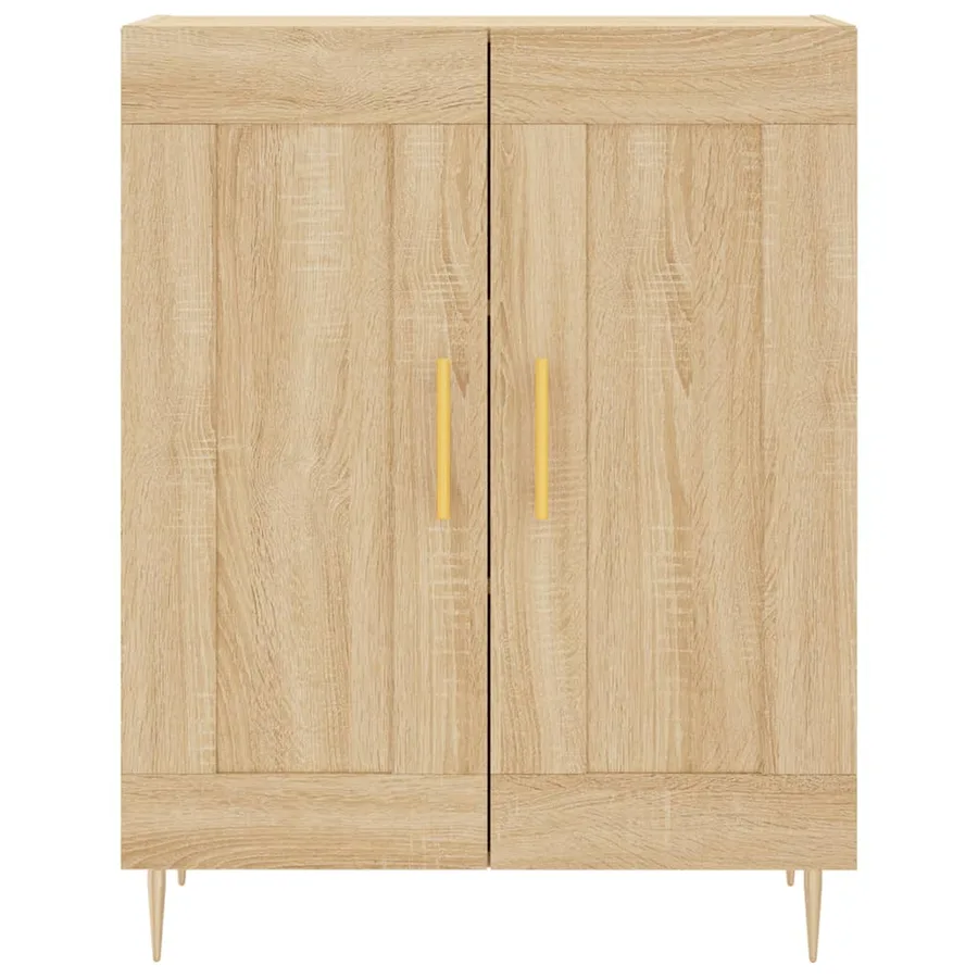 Buffet chêne sonoma 69,5x34x90 cm bois d'ingénierie - 5