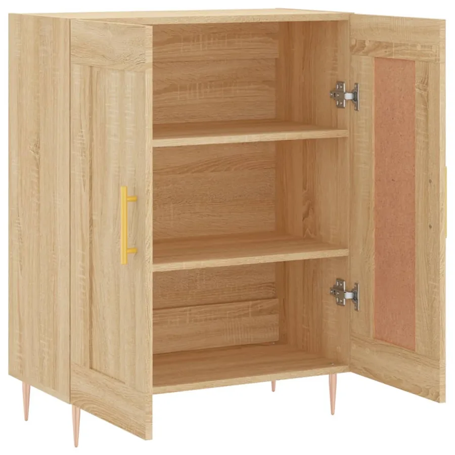 Buffet chêne sonoma 69,5x34x90 cm bois d'ingénierie - 6