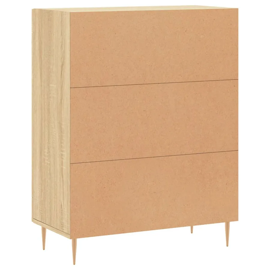 Buffet chêne sonoma 69,5x34x90 cm bois d'ingénierie - 8