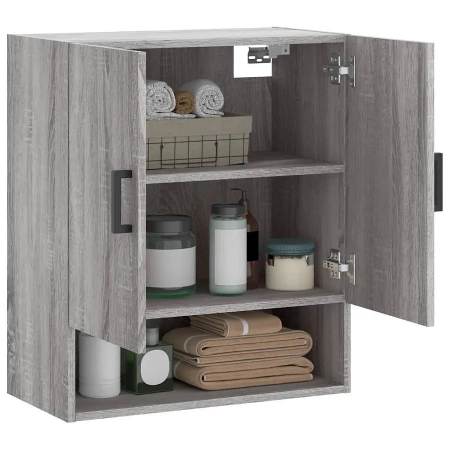 Armoire murale sonoma gris 60x31x70 cm bois d'ingénierie - 4