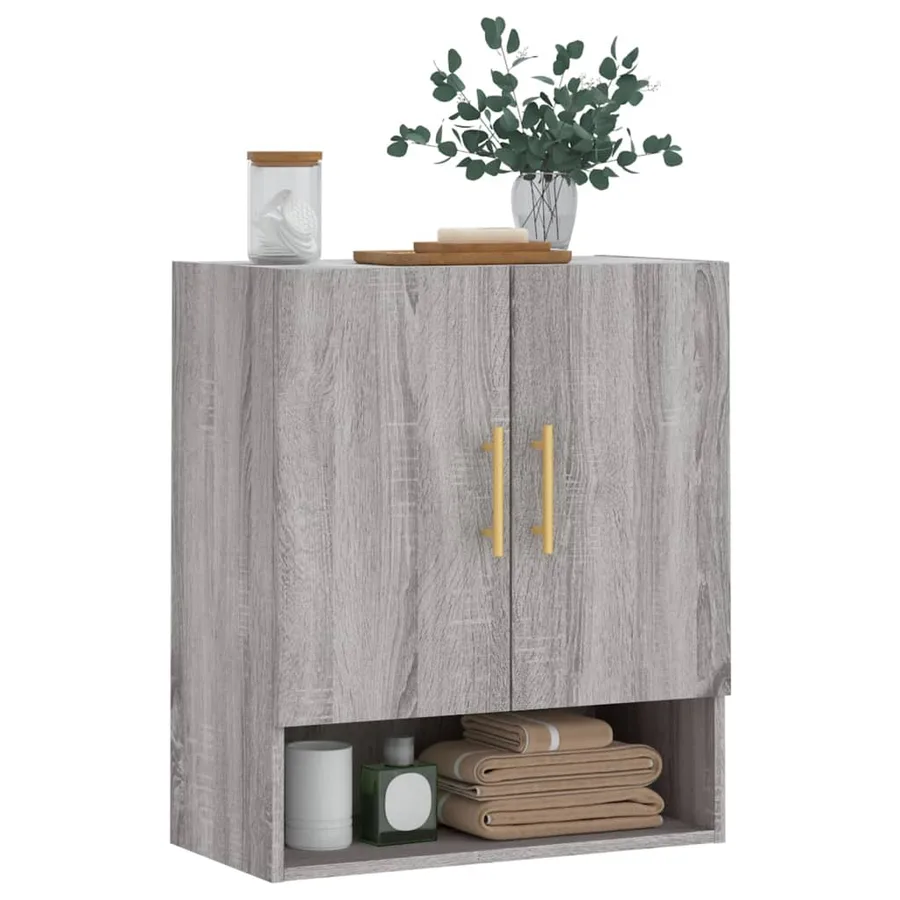 Armoire murale sonoma gris 60x31x70 cm bois d'ingénierie - 3