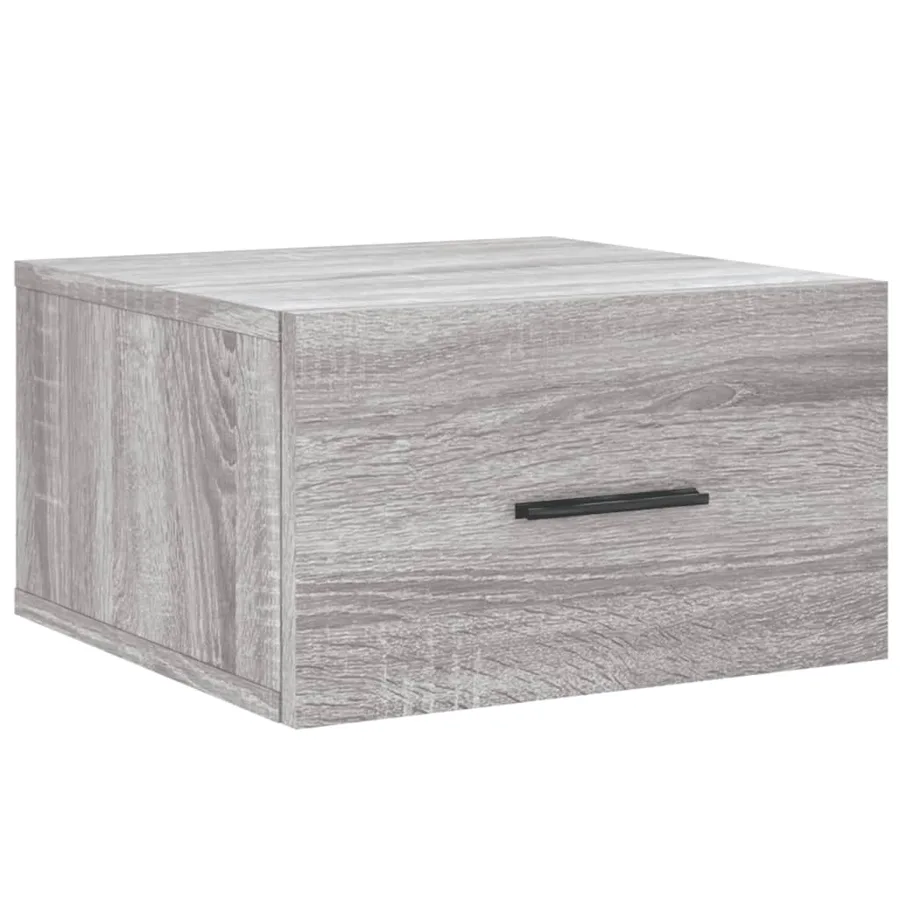 Table de chevet murale sonoma gris 35x35x20 cm - 2