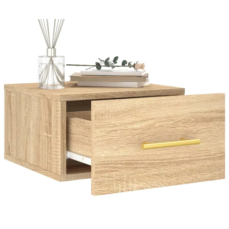 Tables de chevet murales 2 pcs chêne sonoma 35x35x20 cm - 4